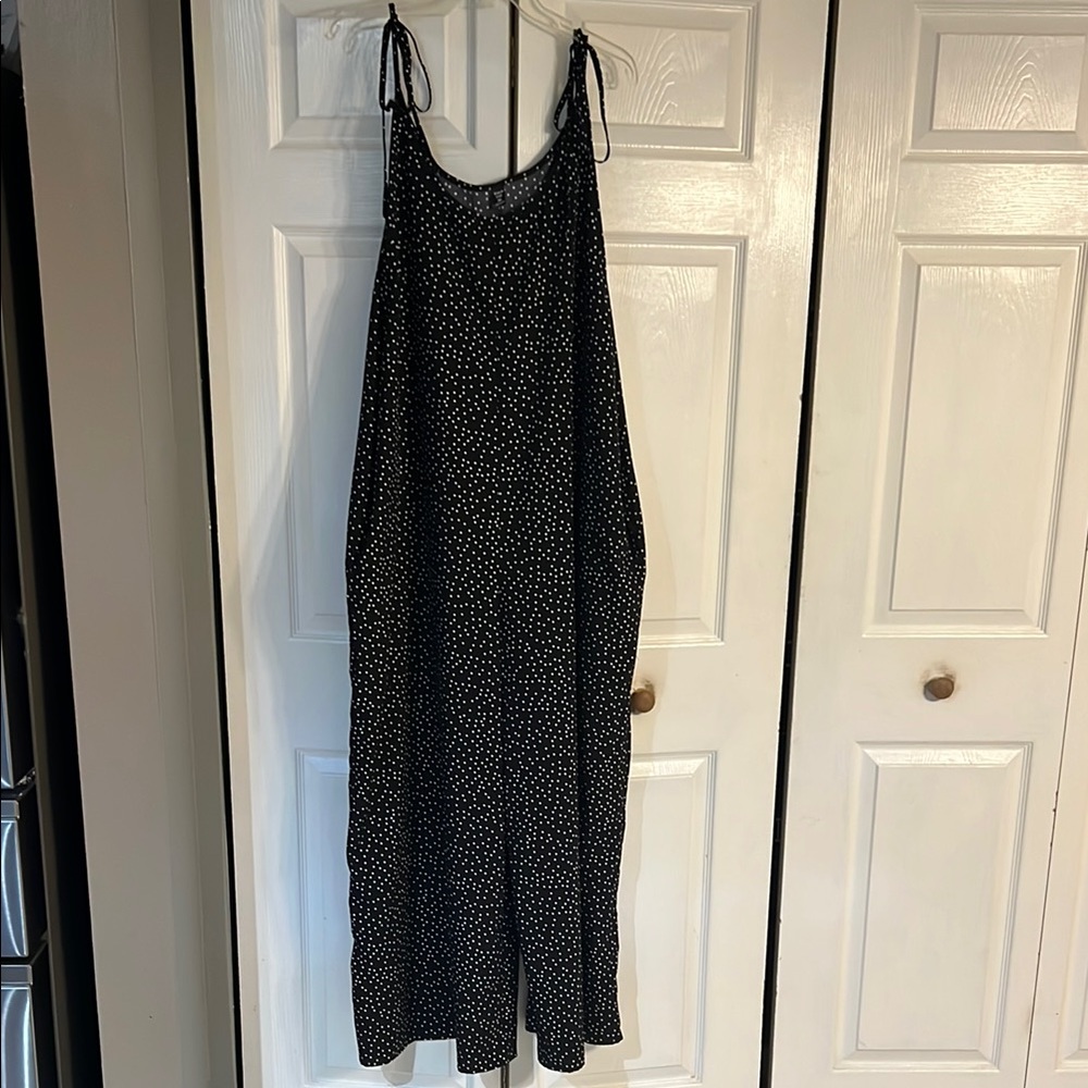 SHEIN Black and White Polka Dot Jumpsuit
